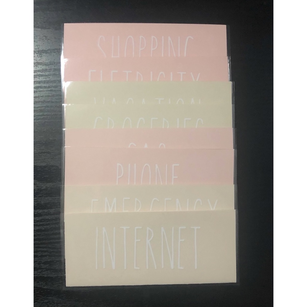 8 Rae Dunn Inspired Laminated Cash Envelopes